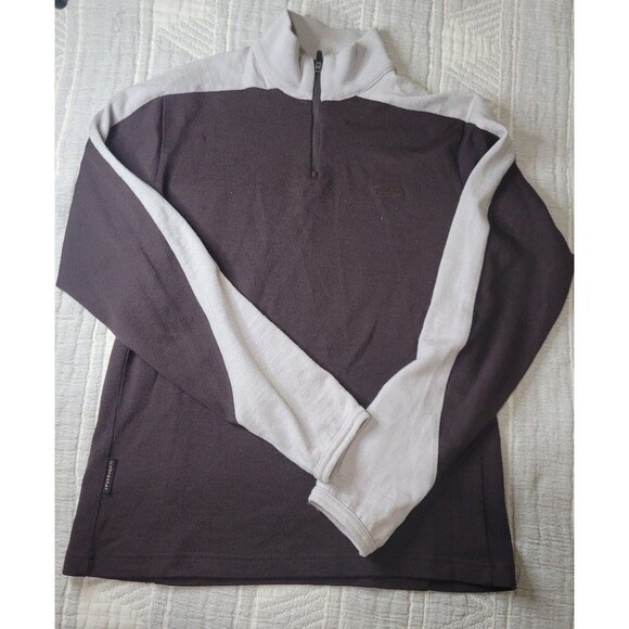 Icebreaker Sport320 Merino Wool Half Zip Base Layer WM Brown/Beige - Flawed - Picture 1 of 11